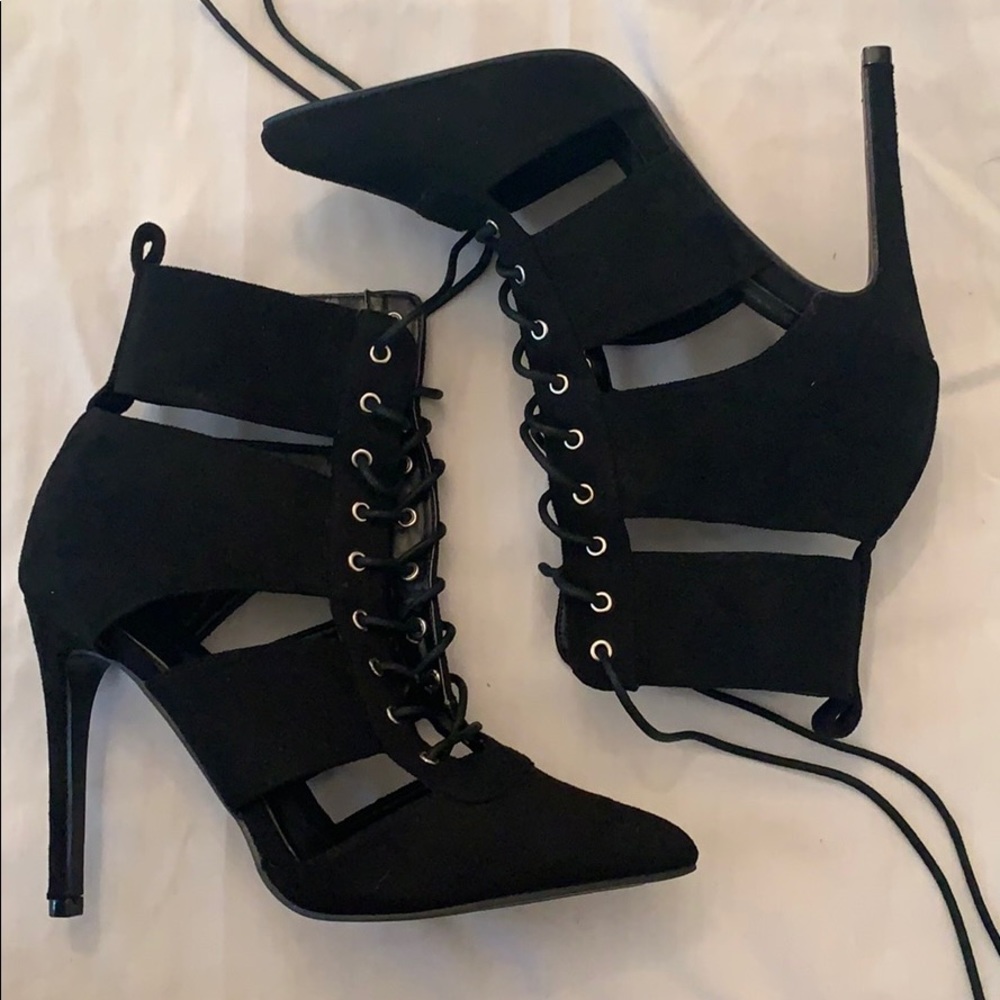 Black Fashion Nova Ankle Booties